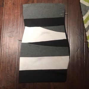 Black and white mini dress